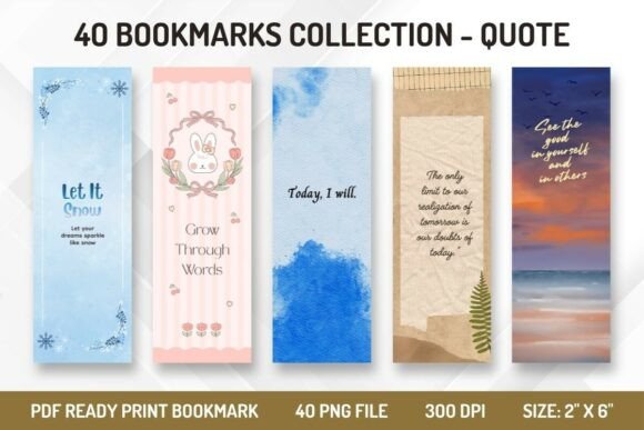 40 Printable Bookmark Graphic - Quote