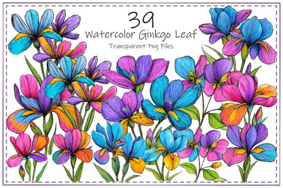 Bring Hand-Painted Charm to Your Projects with a Watercolor Ginkgo Leaf Clipart Bundle
