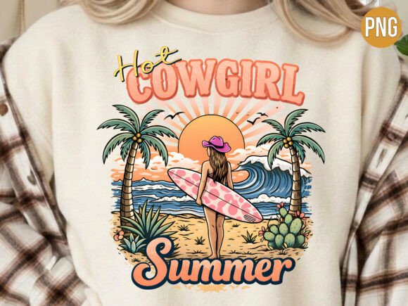 Cowgirl Summer Beach Surfing PNG: A Guide for Digital Creators