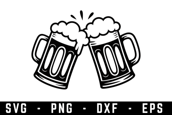 Elevate Your DIY Projects with the Beer Glasses Cheer SVG Cut File