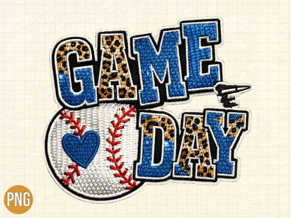 Elevating Sports Merchandise Design with the Blue Game Day Baseball Sports PNG