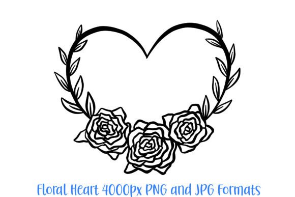 Evaluating the Heart and Roses Wreath Flower Graphic for Professional Design