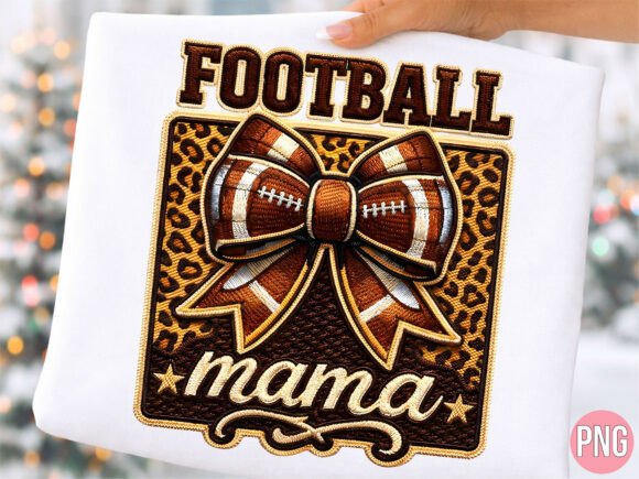 Strategic Branding with the Football Mama Leopard Print Bow PNG