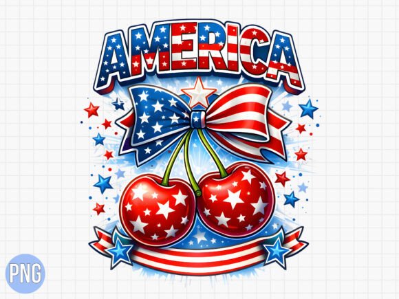 Unleashing Creativity with the Patriotic American Cherry T-shirt PNG