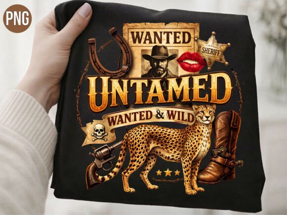 Unlocking Creative Potential with the Untamed Cheetah Western Wanted Sign PNG