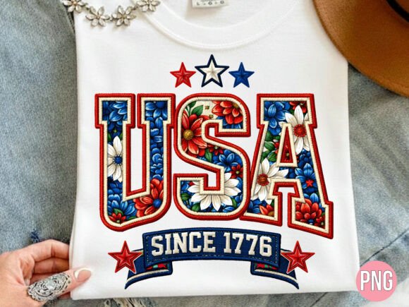 USA Since 1776 Floral Shirt PNG